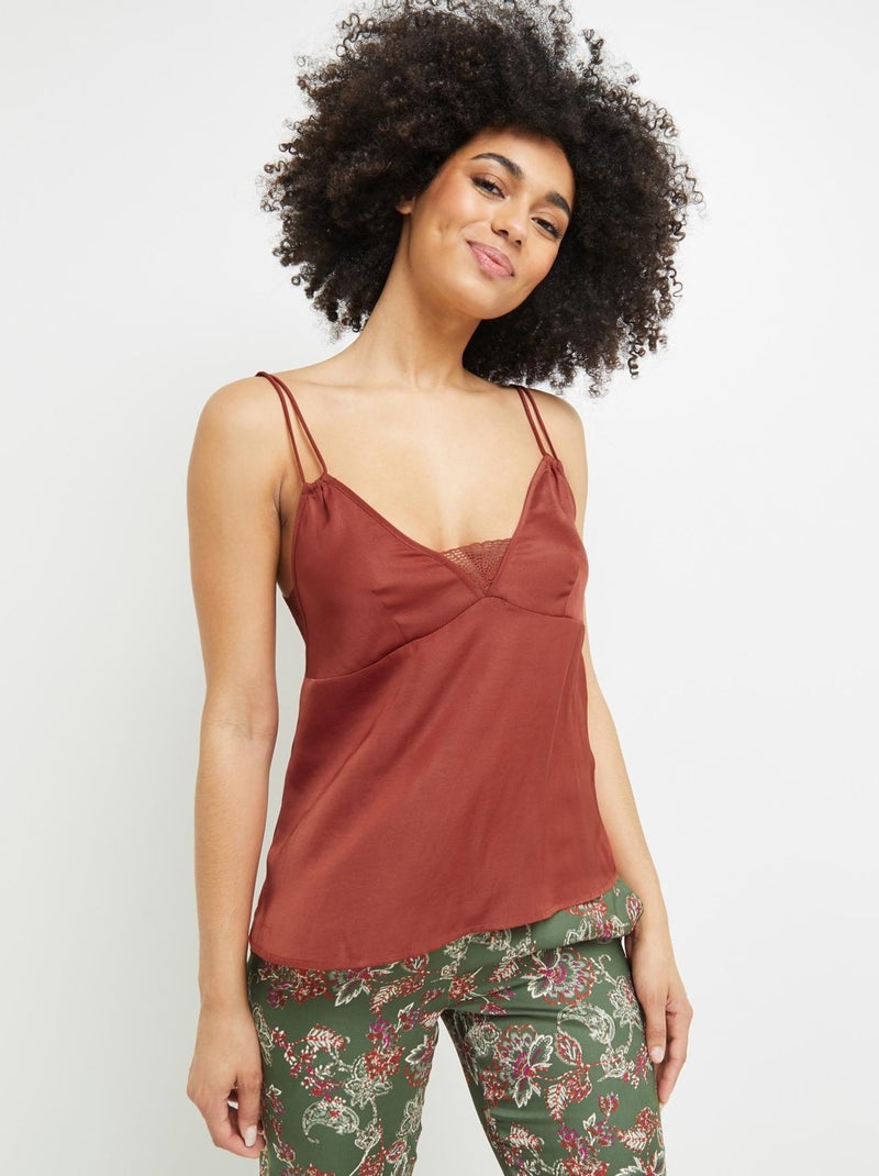 Top bretelles satin Caramel - RougeGorge Lingerie Rouge - Kiabi