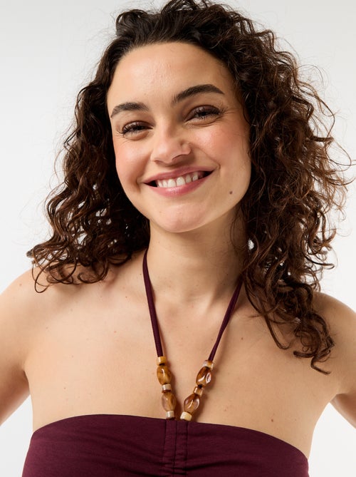 Top bustier avec tour de cou - Kiabi