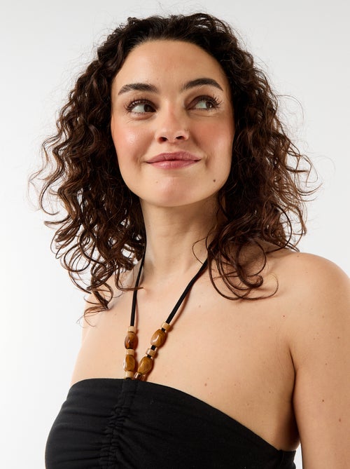 Top bustier avec tour de cou - Kiabi