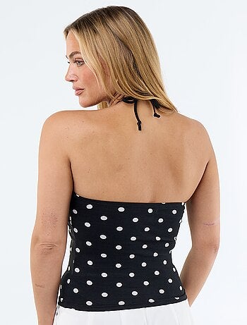 Top bustier avec tour de cou