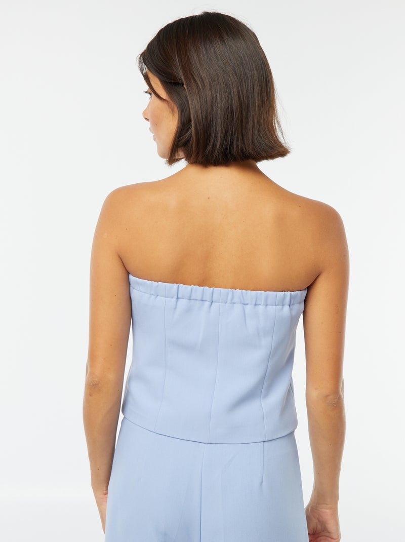 Top bustier boutonné Lilas - Kiabi