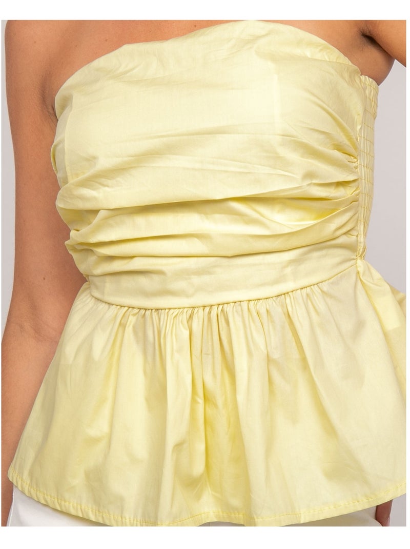 Top bustier FELICIE Jaune - Kiabi