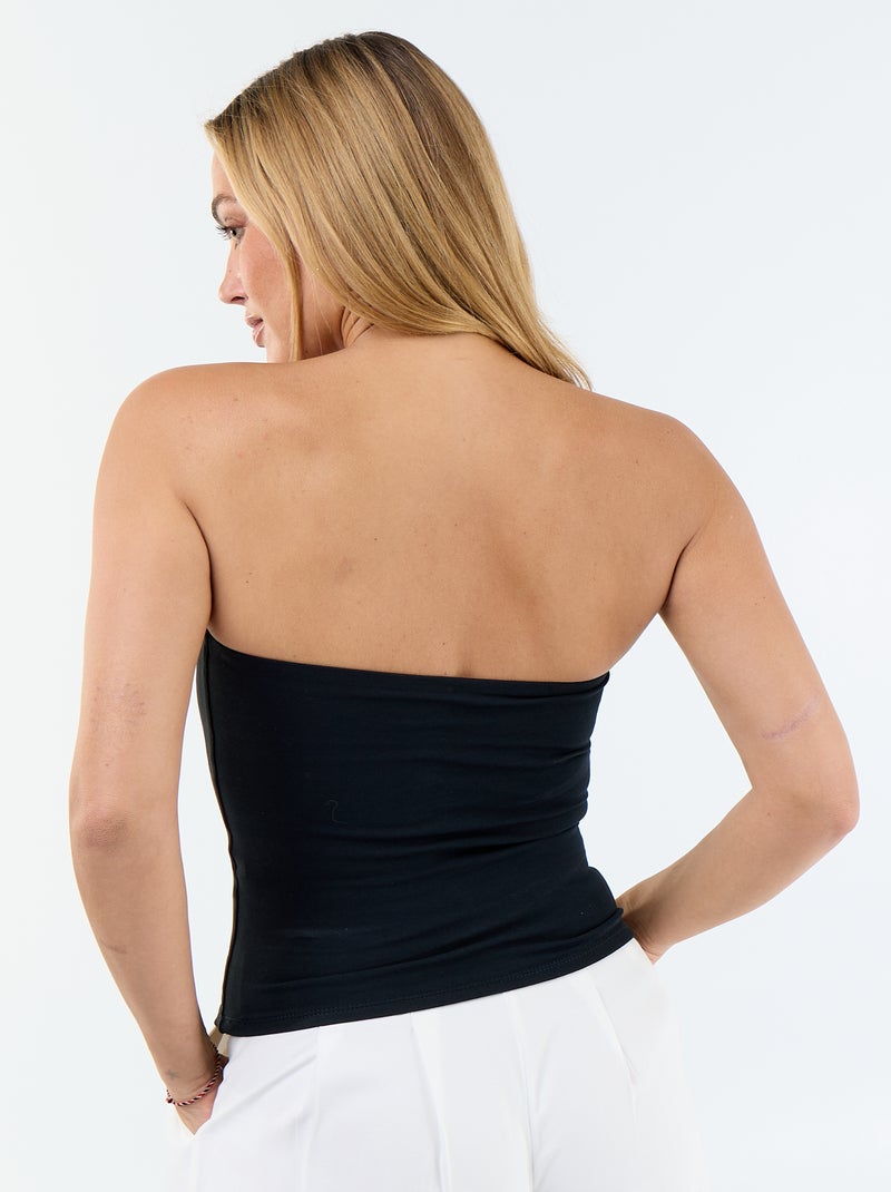 Top bustier Noir - Kiabi