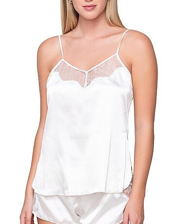 Top caraco fines bretelles Prestige Satin
