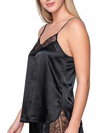 Top caraco fines bretelles Prestige Satin