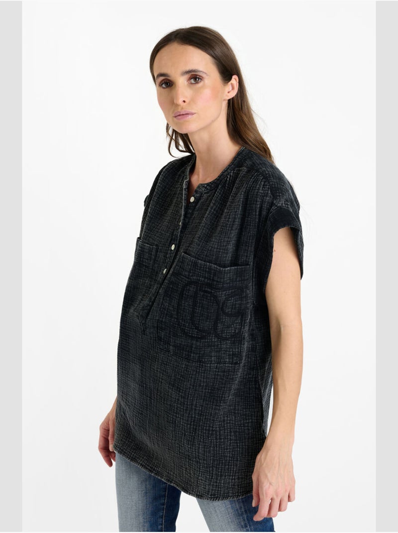 Top claudie 'le temps des cerises' Noir - Kiabi