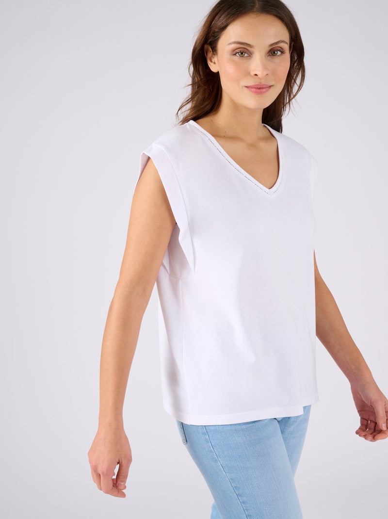 Top Climatyl sans manches - Damart Blanc - Kiabi