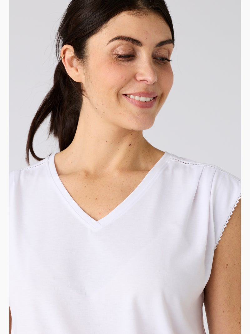 Top Climatyl sans manches - Damart Blanc - Kiabi