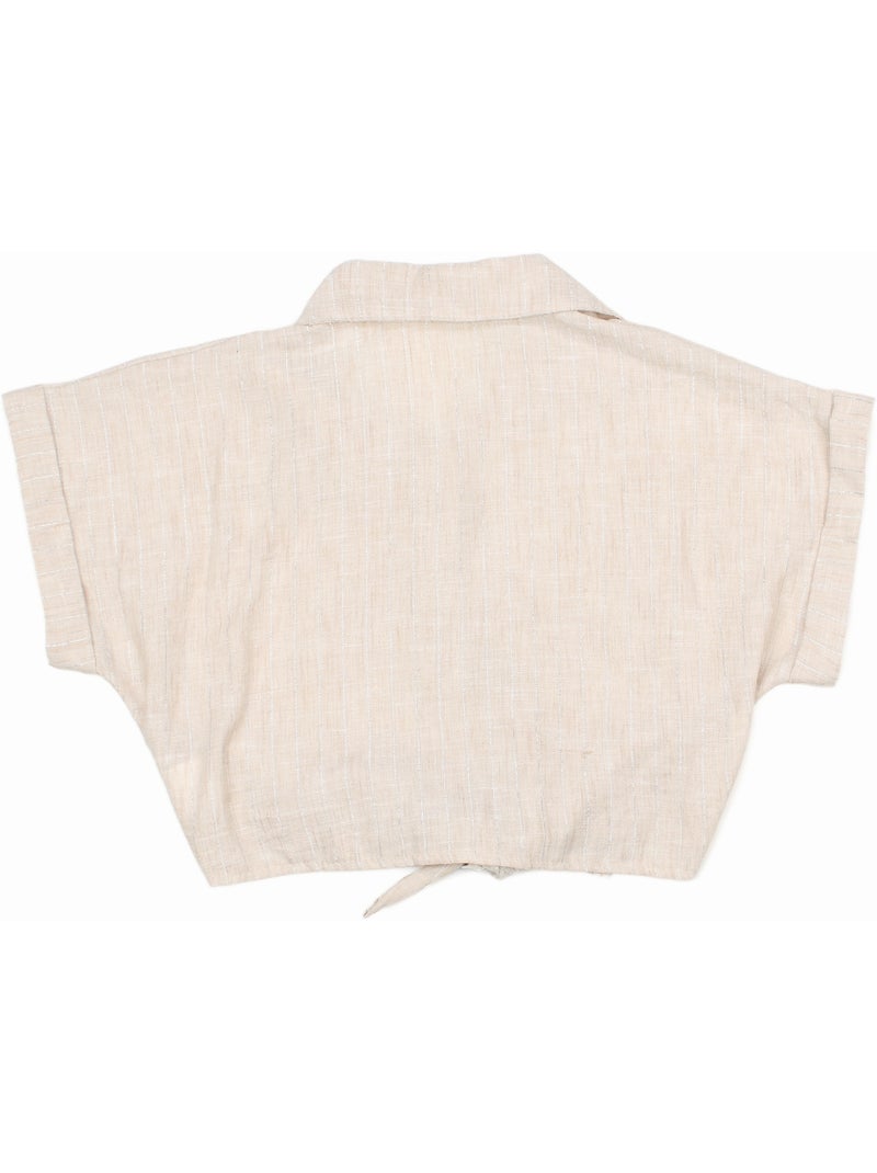 Top col chemise - Kids Star Beige - Kiabi