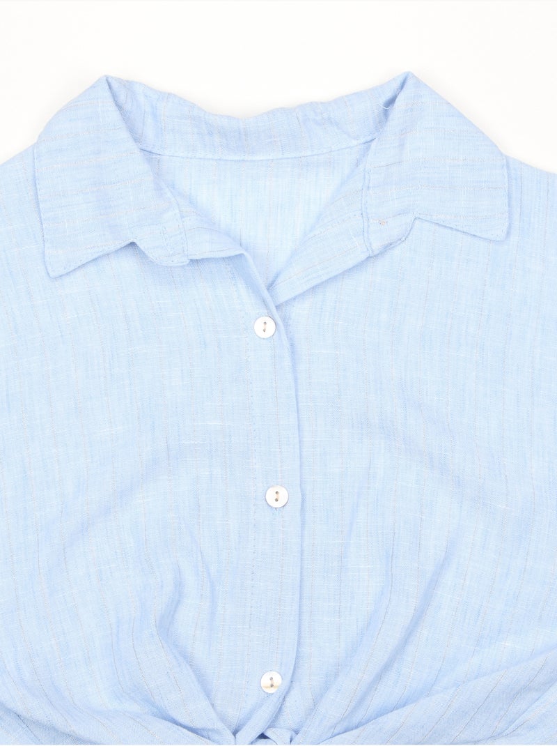 Top col chemise - Kids Star Bleu - Kiabi