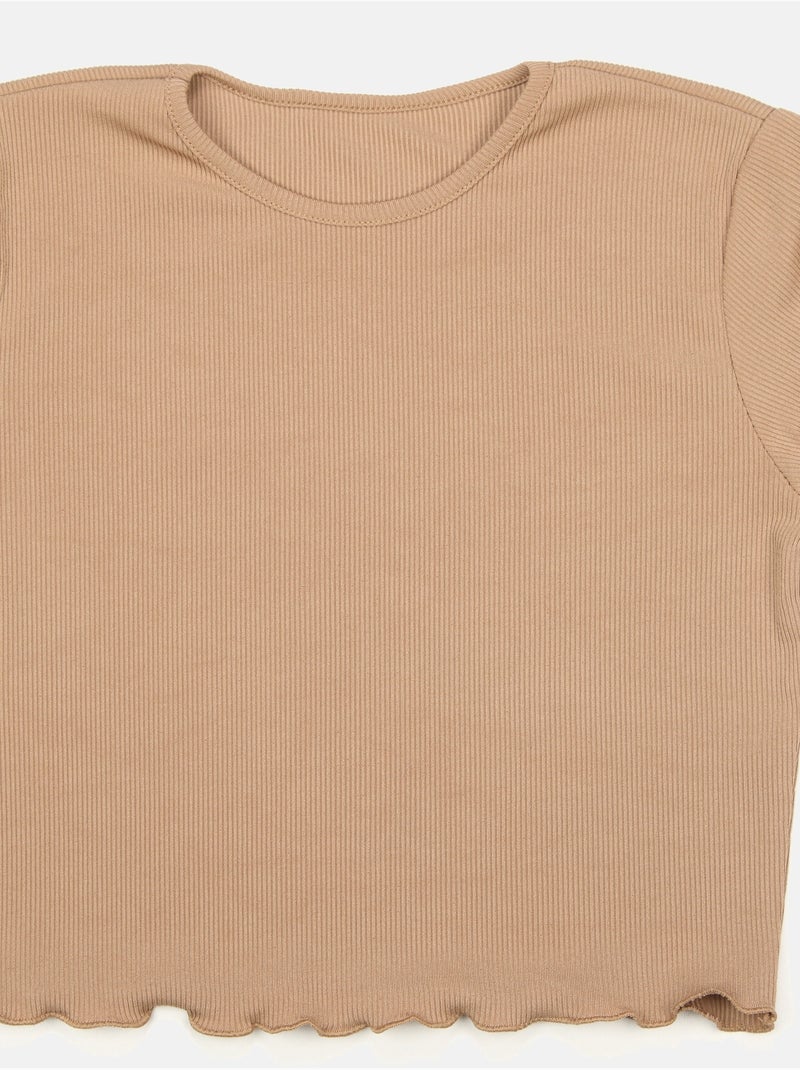 Top col rond - Kids Star Camel - Kiabi