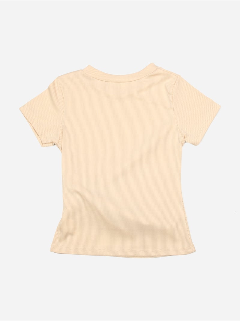 Top col rond - Kids Star Crème - Kiabi