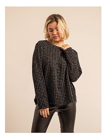 Top col rond à carreaux FLORETTE