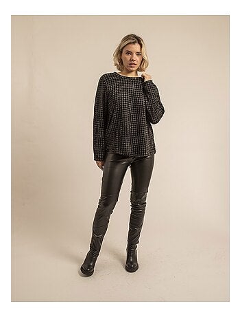 Top col rond à carreaux FLORETTE