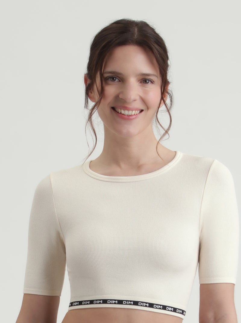 Top col rond Icons Beige clair - Kiabi