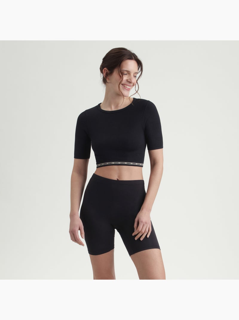 Top col rond Icons Noir - Kiabi