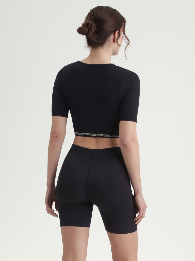 Top col rond Icons Noir - Kiabi
