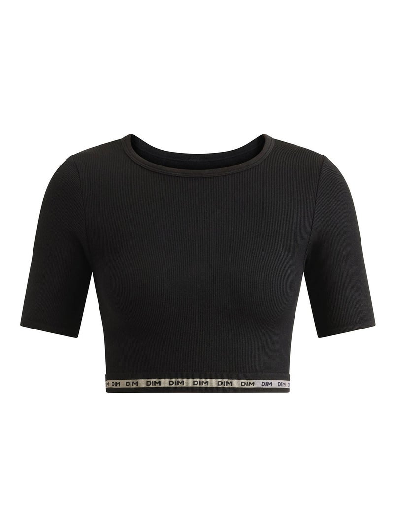 Top col rond Icons Noir - Kiabi
