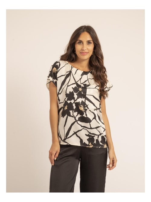 Top col rond motifs FIJELLE - Kiabi
