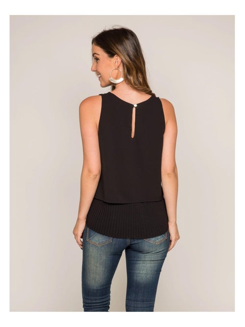 Top col rond tissu plissé FALBA - Kiabi