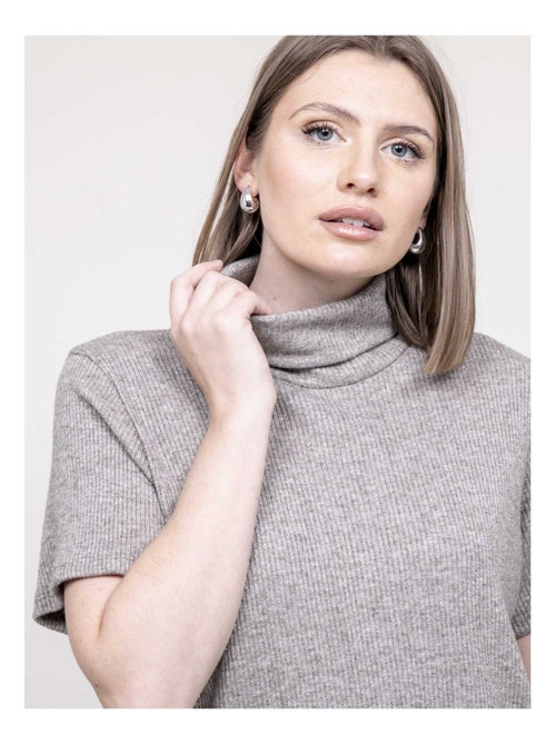 Top col roulé manche courte FORTUNA - Kiabi