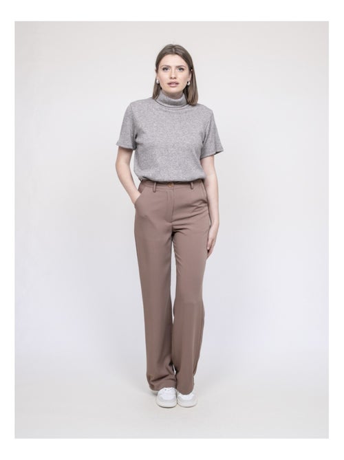 Top col roulé manche courte FORTUNA - Kiabi