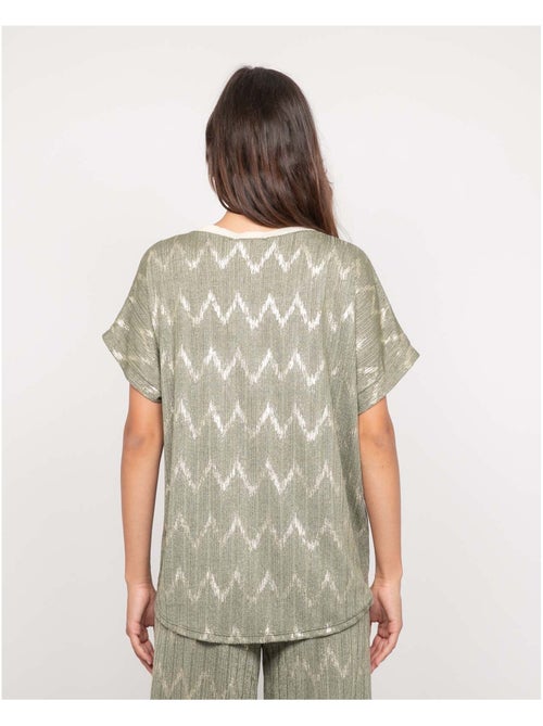 Top col v motifs FERIDE - Kiabi Top col v motifs FERIDE - Kiabi