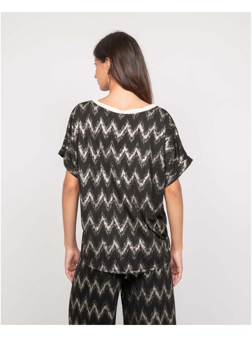 Top col v motifs FERIDE - Kiabi Top col v motifs FERIDE - Kiabi