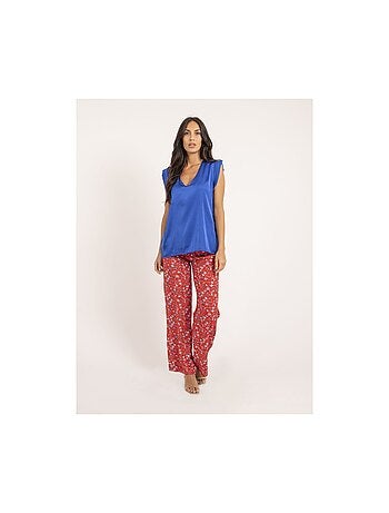 Top col V satin FIKA