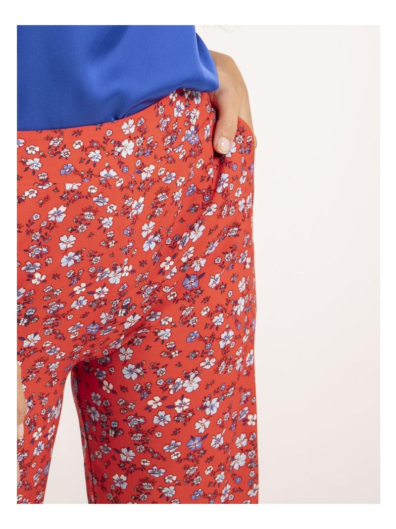 Top col V satin FIKA Bleu roi - Kiabi