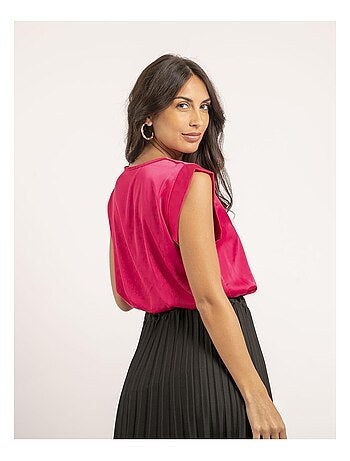 Top col V satin FIKA