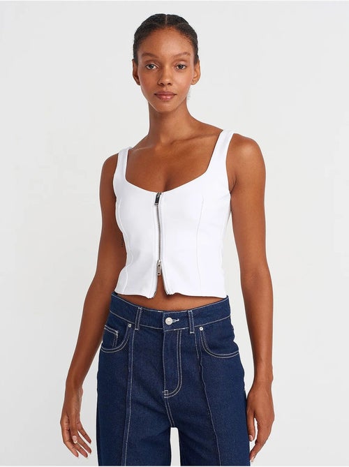 Top corset court femme à encolure carrée dilvin - Kiabi