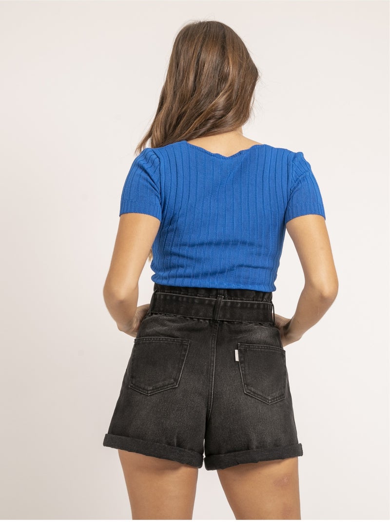 Top cotele FLOYDE Bleu roi - Kiabi