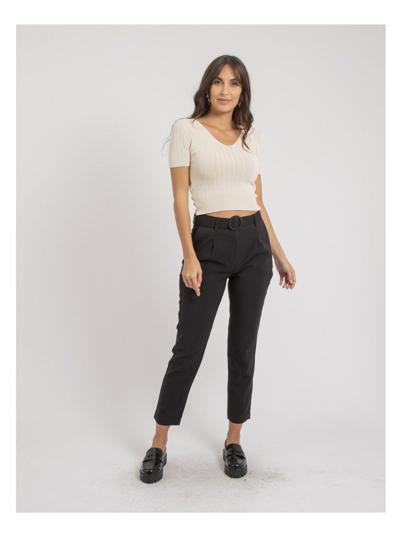 Top cotele FLOYDE Ecru - Kiabi