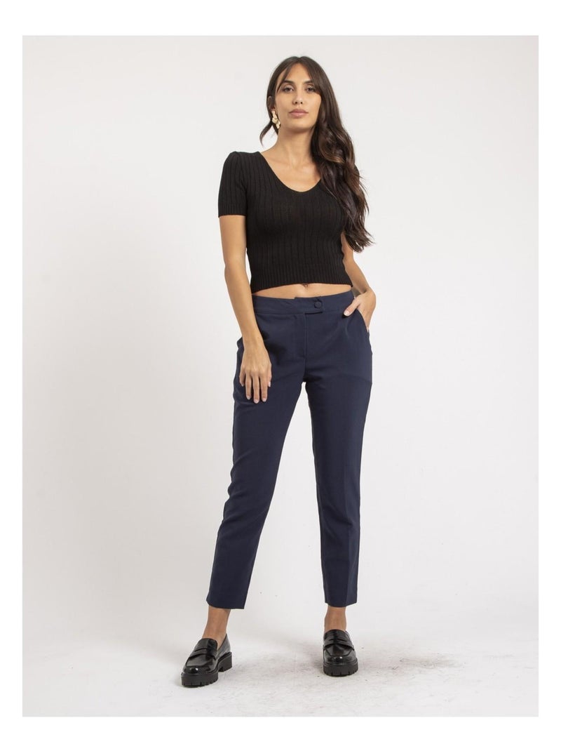 Top cotele FLOYDE Noir - Kiabi