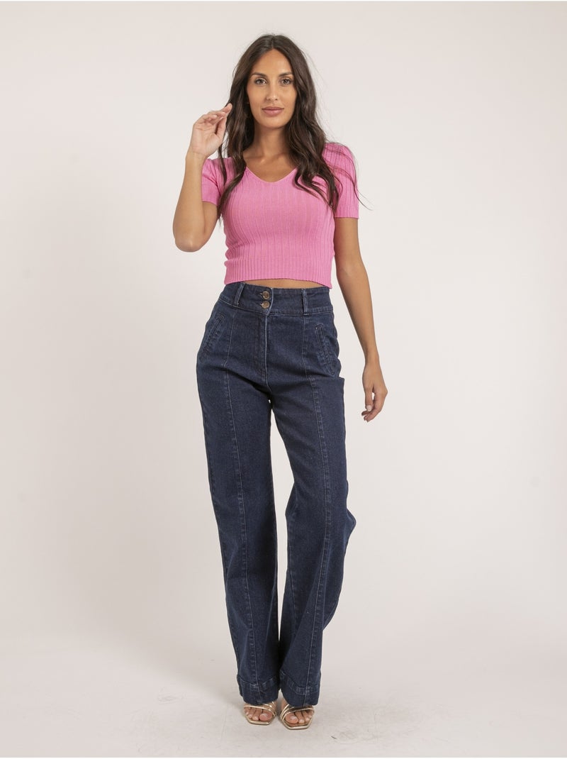 Top cotele FLOYDE Rose - Kiabi