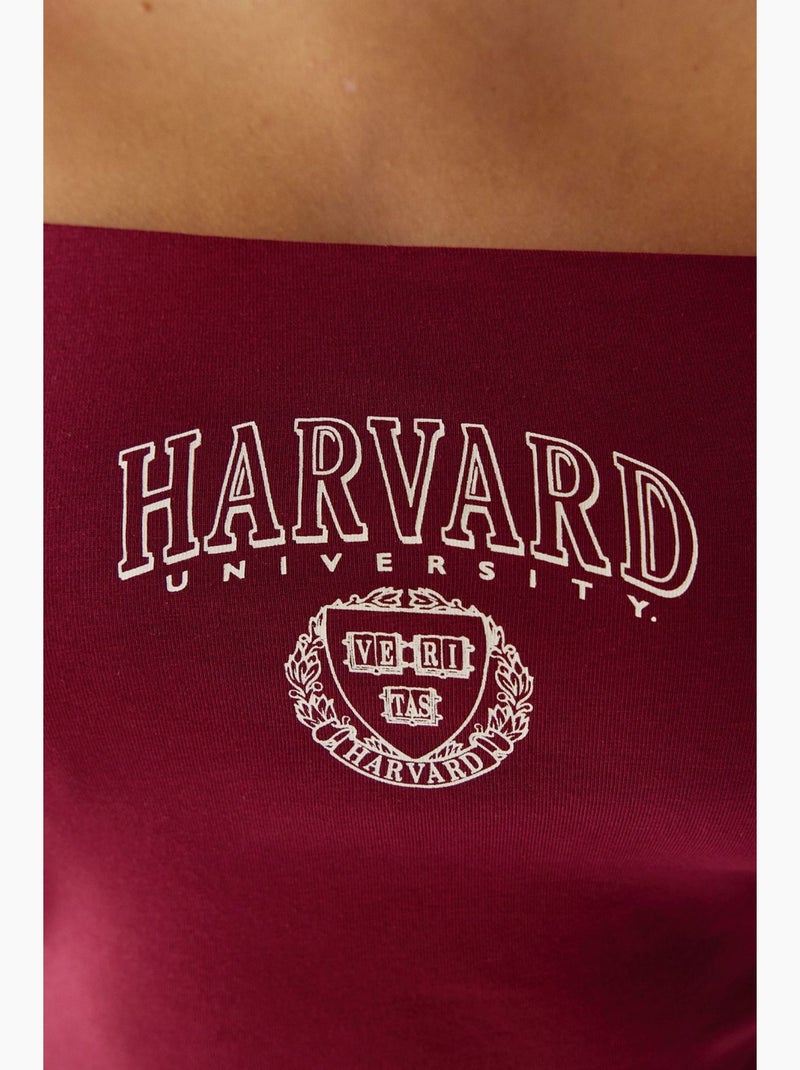 Top court harvard femme penti Rouge bordeaux - Kiabi