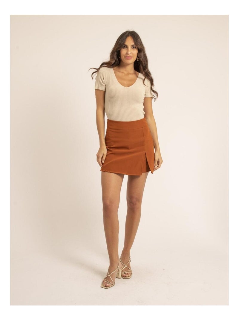 Top court maille FALINI Beige - Kiabi
