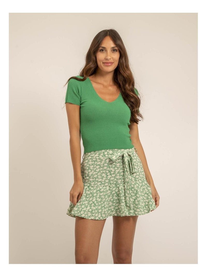 Top court maille FALINI Vert - Kiabi