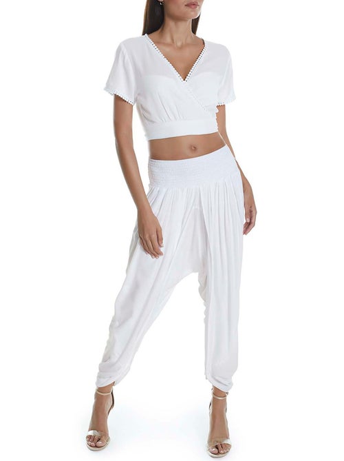 Top court manches courtes col V - Kiabi