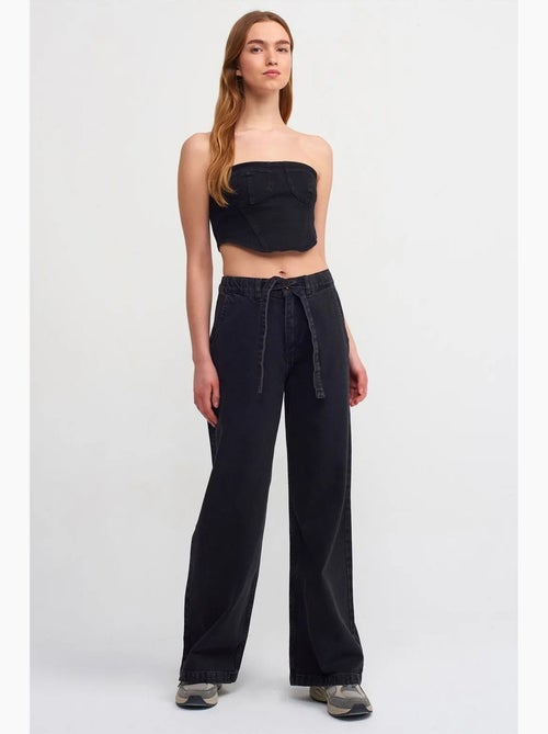 Top crop en denim, ajusté et bustier dilvin - Kiabi Top crop en denim, ajusté et bustier dilvin - Kiabi