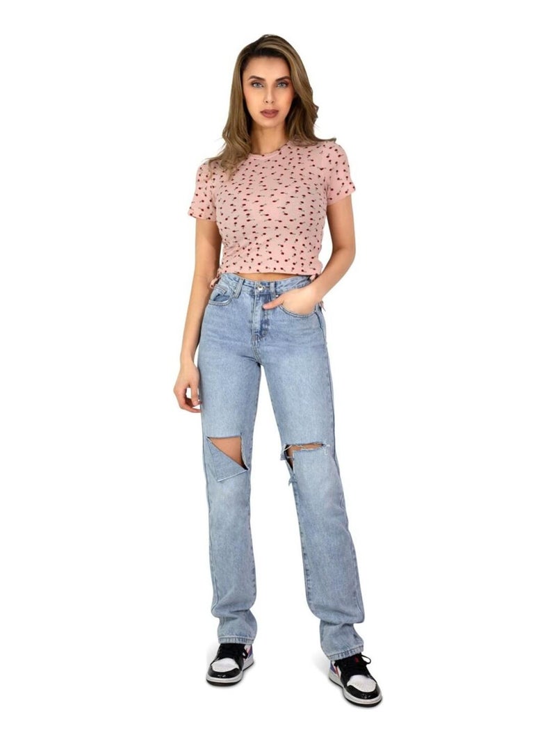 Top Crop top Kebello Rose - Kiabi