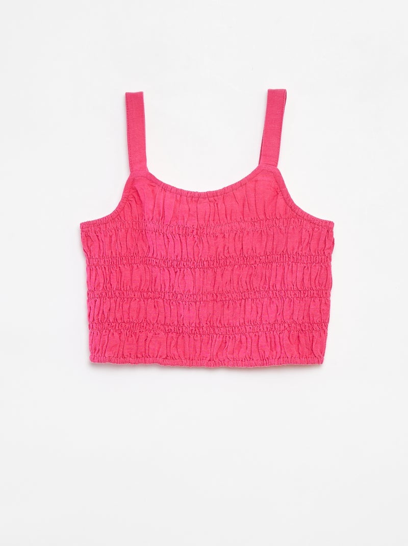 Top cropped à bretelles Rose - Kiabi