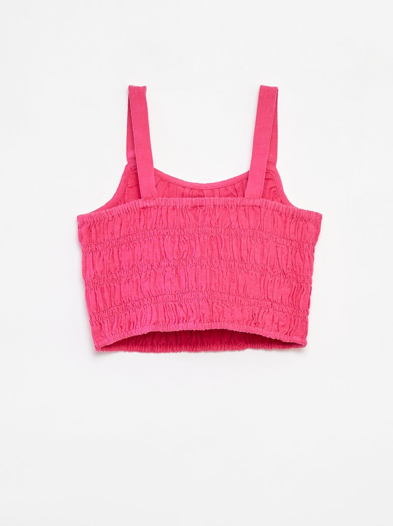 Top cropped à bretelles Rose - Kiabi