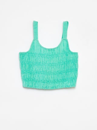 Top cropped à bretelles