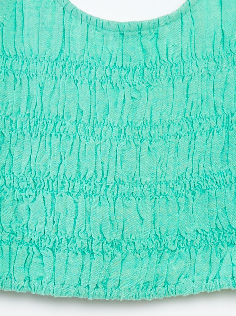 Top cropped à bretelles Vert - Kiabi