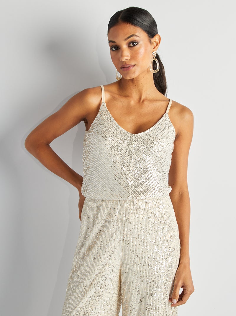 Top de fêtes en sequins Champagne - Kiabi