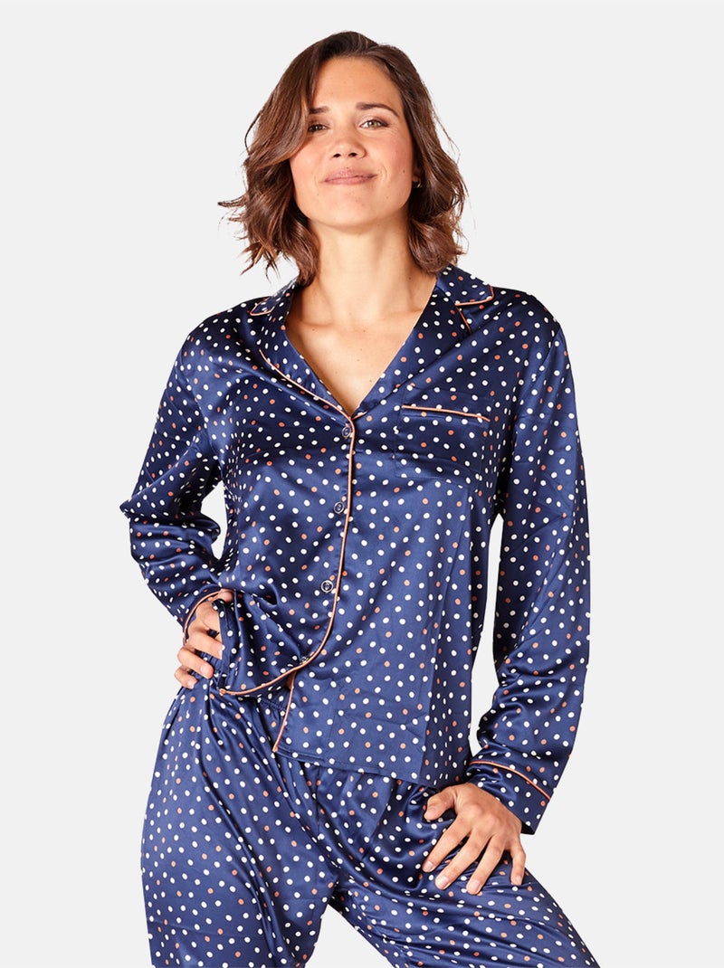 Top de pyjama BROOKLYN - Pomm'Poire Bleu - Kiabi