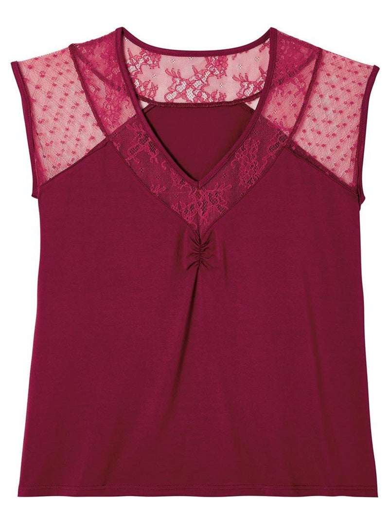 Top de pyjama NUIT - Pomm'Poire Rose - Kiabi