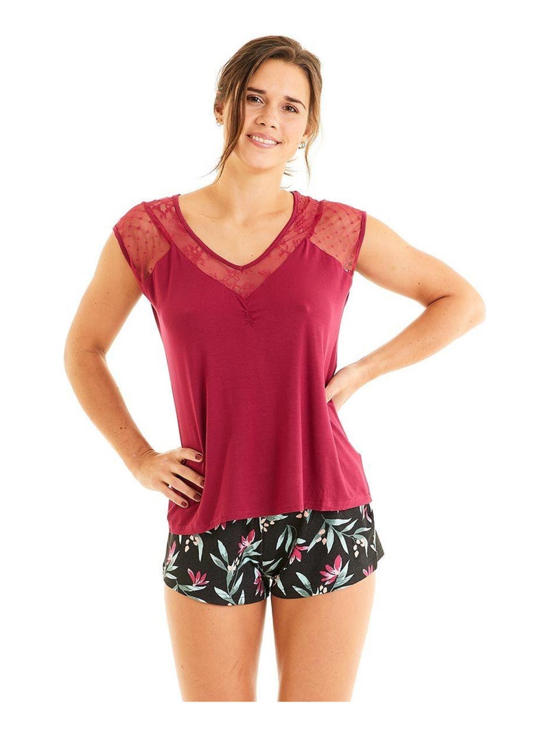Top de pyjama NUIT - Pomm'Poire Rose - Kiabi